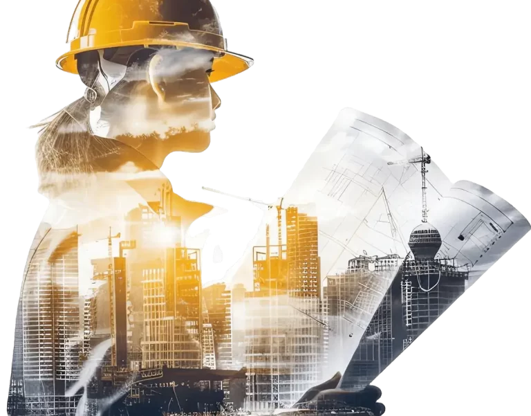 double-exposure-engineer-holding-blueprints-city-skyline-ai-generated (1) (1)